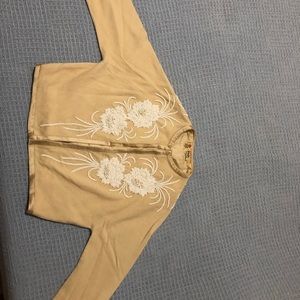 Vintage Pringle of Scotland cashmere beaded cardigan